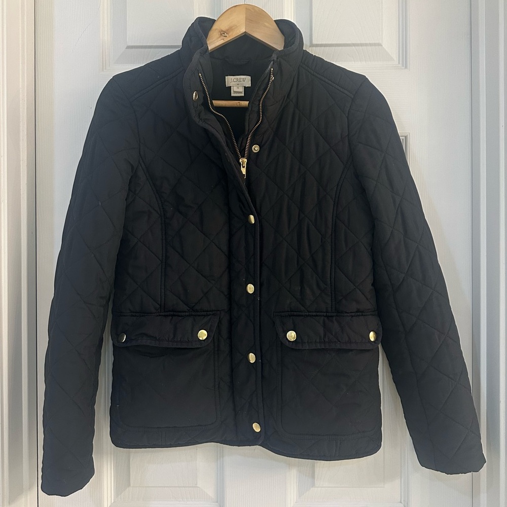 J.Crew Quilted Jacket – Women’s XS (Black) - Picture 2 of 7